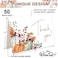 Whaline 50 Pack Fall Thank You Cards Boxed Boho Pumpkin Leaves Note Cards with Envelopes Stickers Blank Greeting Card for Autumn Thanksgiving Wedding Birthday Baby Shower