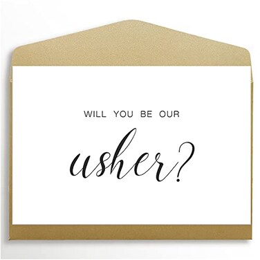 Goroar Will You Be Our Usher Proposal Request Card