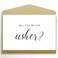 Goroar Will You Be Our Usher Proposal Request Card