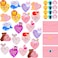Yexiya 200 Pcs Mini Valentines Day Cards Assortment Bulk Classroom Exchange for Kids Greeting Animal Box Foldable Love Heart Greeting Cards with Envelopes and Stickers