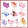 Yexiya 200 Pcs Mini Valentines Day Cards Assortment Bulk Classroom Exchange for Kids Greeting Animal Box Foldable Love Heart Greeting Cards with Envelopes and Stickers
