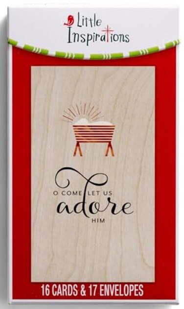 Dayspring DaySpring Little Inspirations O Come Let Us Adore Him 16 Christmas Boxed Cards KJV 10369