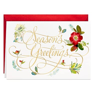 Hallmark Boxed Holiday Cards Floral Seasons Greetings 40 Cards with Envelopes