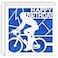 MAGJUCHE Blue Bicycle Racer Birthday Card Glitter Laser Cut Greeting Card For Boys Men