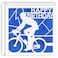 MAGJUCHE Blue Bicycle Racer Birthday Card Glitter Laser Cut Greeting Card For Boys Men