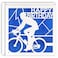 MAGJUCHE Blue Bicycle Racer Birthday Card Glitter Laser Cut Greeting Card For Boys Men