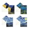 RainCaper Fine Art Keepsake 5x7 Blank Stationery van Gogh Greeting Note Cards With Decorative Envelopes Gift Boxed Set of 16 300 GSM Cardstock van Gogh At Night