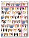 Colors of Rainbow Flat Sheet Wrapping Paper Featuring Cute Kitties Wearing Flower Crowns with a Floral Flair Gift Wrap Kitty Cat
