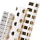 Ribbli Birthday Wrapping Paper White and Gold Gift Wrapping Paper for Christmas Mini Roll 3 Rolls Polka Dots Stripes Geometry Pattern with Gold Foil 17 inch x 120 inch10feet Per Roll