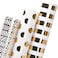 Ribbli Birthday Wrapping Paper White and Gold Gift Wrapping Paper for Christmas Mini Roll 3 Rolls Polka Dots Stripes Geometry Pattern with Gold Foil 17 inch x 120 inch10feet Per Roll