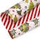 Ribbli Christmas Wrapping Paper Reversible Christmas Tree and Red White Stripe Gift Wrapping Paper17 Inch x 33 Feet Per roll