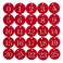 StayMax Acrylic ID Number Tags Key Tags with Key Rings 025 Red