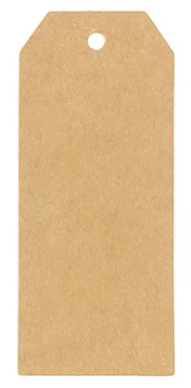 CleverDelights Kraft Price Tags 35 x 15 100 Pack Large Gift Tags