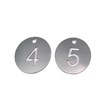 StayMax Diameter 118 Inches Bigger Hollowed Stainless Steel Number Tags Key Tags with Rings 125
