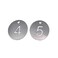 StayMax Diameter 118 Inches Bigger Hollowed Stainless Steel Number Tags Key Tags with Rings 125