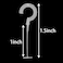MEETOOT 1000PCS Plastic J Hook Transparent Half Round Hook Garment Tag 15 Inch Tag Barb for Hanging Textile and Bag and Umbrella