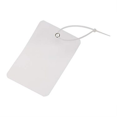 ONLYKXY 100 Pieces 8X12cm Plastic Logistics Shipping Tags with Ties Hang Tag Plant Tags