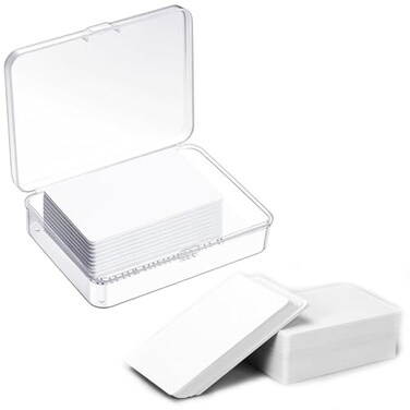 Origin-Joy OriginJoy 30 PCS NFC Cards NTAG215 Blank Waterproof 855 x 54mm NFT Chips Programmable Rewritable Compatible with Amiibo TagMo iOS Android Devices White