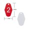StayMax ABS Plastic Motel Hotel Room Number Tag 125 Red