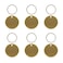 StayMax Blank Round Brass Tags Valve Tags 137 Diameter with Key Rings 10 Pack