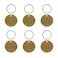 StayMax Blank Round Brass Tags Valve Tags 137 Diameter with Key Rings 10 Pack