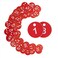StayMax Plastic ID Number Tags Engraved Tags Key Tags Without Key Rings 150 Red