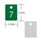 StayMax Plastic Numbered Tags Rectangle Key Number Tags Number Disc with Hole 1100 Green