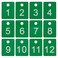StayMax Plastic Numbered Tags Rectangle Key Number Tags Number Disc with Hole 1100 Green