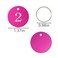 StayMax Round Aluminum Engraved Number Tags Key Tags ID Tags 110 Rose Red