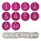 StayMax Round Aluminum Engraved Number Tags Key Tags ID Tags 110 Rose Red