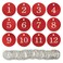 StayMax Round Aluminum Engraved Number Tags Key Tags ID Tags 125 Red