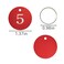 StayMax Round Aluminum Engraved Number Tags Key Tags ID Tags 125 Red