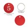 StayMax Round Aluminum Engraved Number Tags Key Tags ID Tags 125 Red