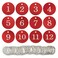 StayMax Round Aluminum Engraved Number Tags Key Tags ID Tags 125 Red