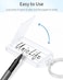 Uniclife 80 Pieces Key Tags 2 Inch Plastic Key Chain Tags with Ruled Blank Paper Labels Transparent Covers and Split Rings Sturdy Item Identifiers White