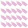 uxcell Plastic Key Tags with Split Ring Keychain ID Luggage Label Window 56x29mm Pink 20Pcs
