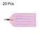 uxcell Plastic Key Tags with Split Ring Keychain ID Luggage Label Window 56x29mm Pink 20Pcs