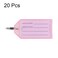 uxcell Plastic Key Tags with Split Ring Keychain ID Luggage Label Window 56x29mm Pink 20Pcs