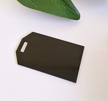 XIAOYUE 10pcs Acrylic Laser Cut Reserved TagsLuggage Tag Wedding Place Card Acrylic Reserve Seating TagBlank Acrylic Keychain Black