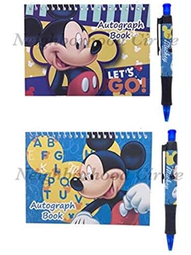 Autograph B Disney Authentic ook with Pen 2 pack Blue Blue Mickey