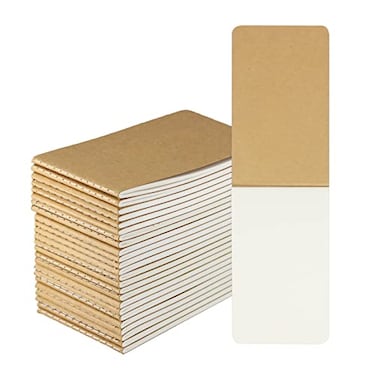 zmybcpack 24 Pack Mini Pocket Notebook 3x5inch Mini Kraft Paper Blank Notebook Bulk Unlined Note PadsMemo Pads Small Pocket Notebook Journal for Kids StudentsTravelers