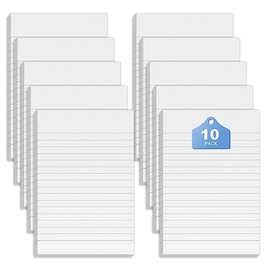 PINJINGPRO 10 Pack Note Pads Small 4x6 Inch Lined Writing Memo Pads Refills Scratch Pads with 50 Sheets Each Pad Narrow Ruled Mini Pocket Notebook Writing Pads of Paper for Daily Work Planning and Org