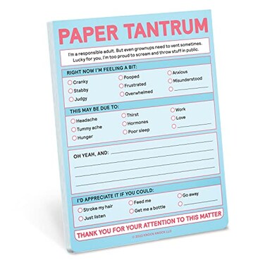 Knock Knock 1Count Paper Tantrum Note Pad Funny Office Notepads Checklist Nifty Notes Pastel 4 x 525inches