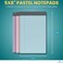 1InTheOffice Note Pads 5x8 Small Notepad Narrow Assorted Pastel 50 SheetsPad 6 PadsPack