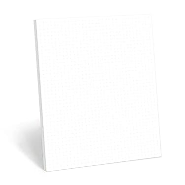 321Done Dot Grid Notepad Dotted Graph Paper Letter Size Large 85x11 Made in USA 50 Sheets Dotted for Bullet Planning Journaling Thick Paper 14 025 Dots Notes Writing White