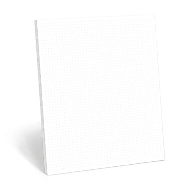 321Done Dot Grid Notepad Dotted Graph Paper Letter Size Large 85x11 Made in USA 50 Sheets Dotted for Bullet Planning Journaling Thick Paper 15 020 Dots Notes Writing White