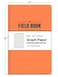 Elan Publishing Company Field NotebookJournal 5x8 Orange Cover Graph Book Pack of 4