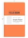 Elan Publishing Company Field NotebookJournal 5x8 Orange Cover Graph Book Pack of 4