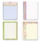 Stonehouse Collection Fun Pattern Designs Pads USA Made 4 Assorted Notepads Shopping List Teachers Home Office Small Gift USA Made