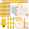 Fuyoooo 24 Sets Bee Party Favor Bulk Inspirational Notepads Pencil Mini Erasers Greeting Card Bee Themed Classroom Decor Party Supplies School Classics